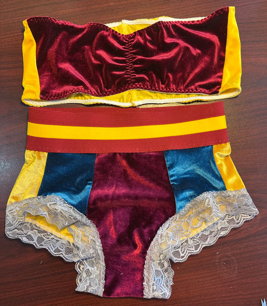 Marble Set velvet high waisted & bralette