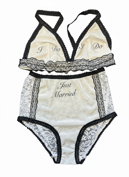 WEDDING SET high waisted bralette